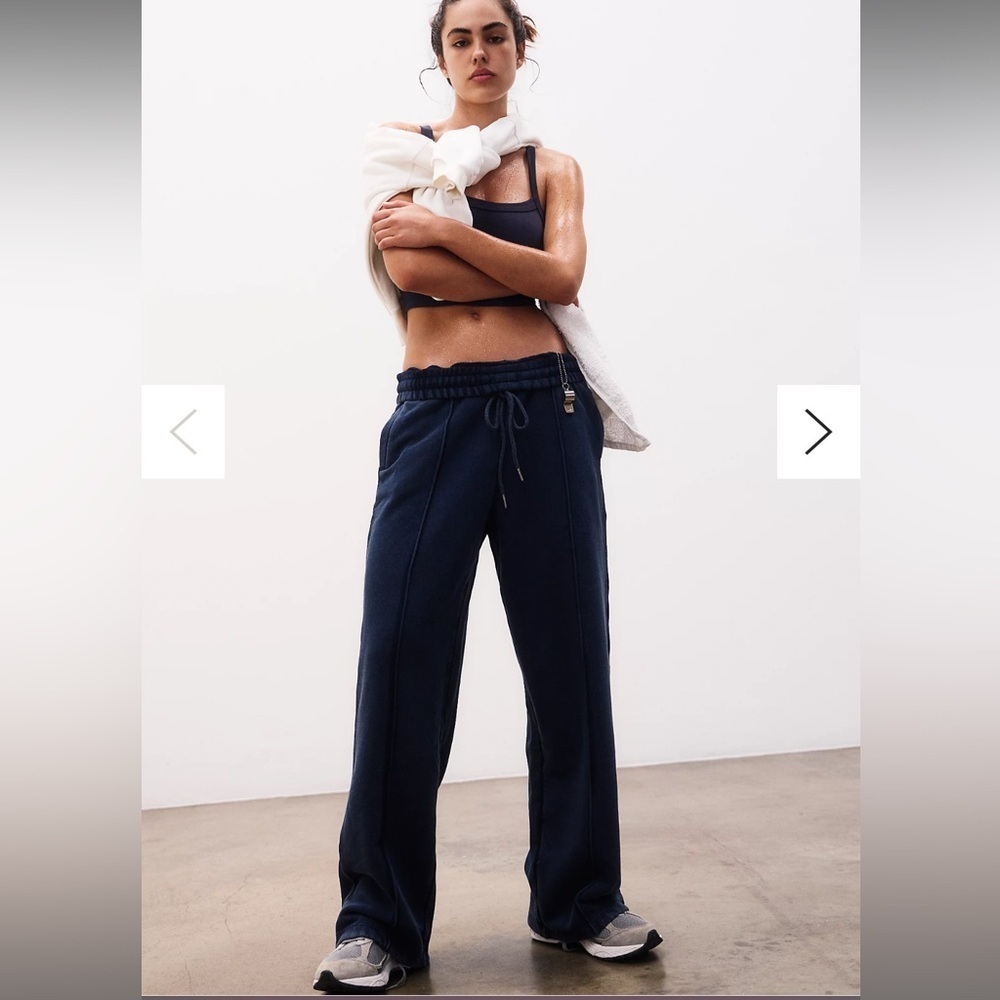 Free People Sprint To The Finish Straight Leg Pants XL Color: Midnight Navy NWT